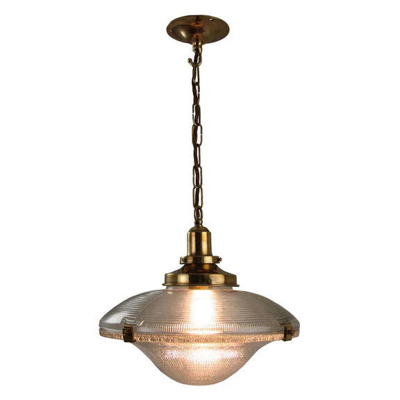 Antique Bronze Holophane Pendant Ceiling