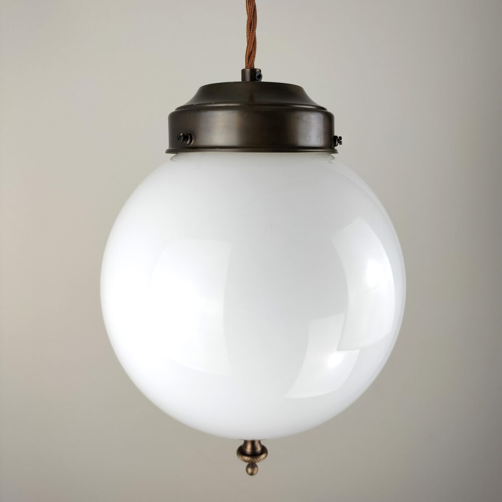 Opal Globe Pendant with Brass Finial Brochure