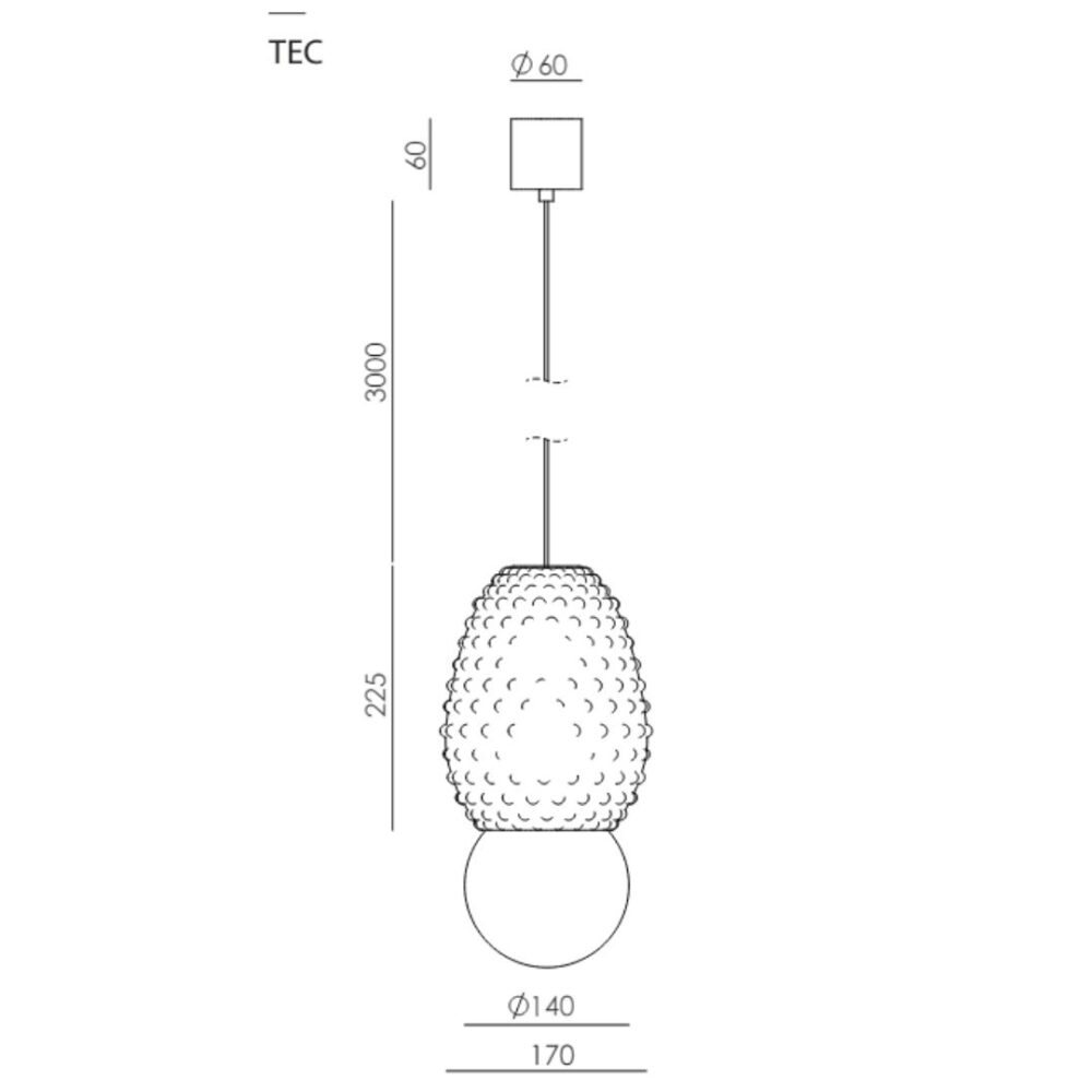 Bespoke Bobble Pendant – See colour options Ceiling