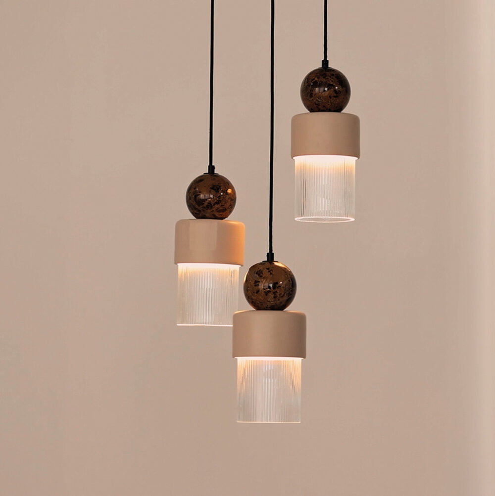 Bespoke Marble & Glass Pendant – See colour options Ceiling