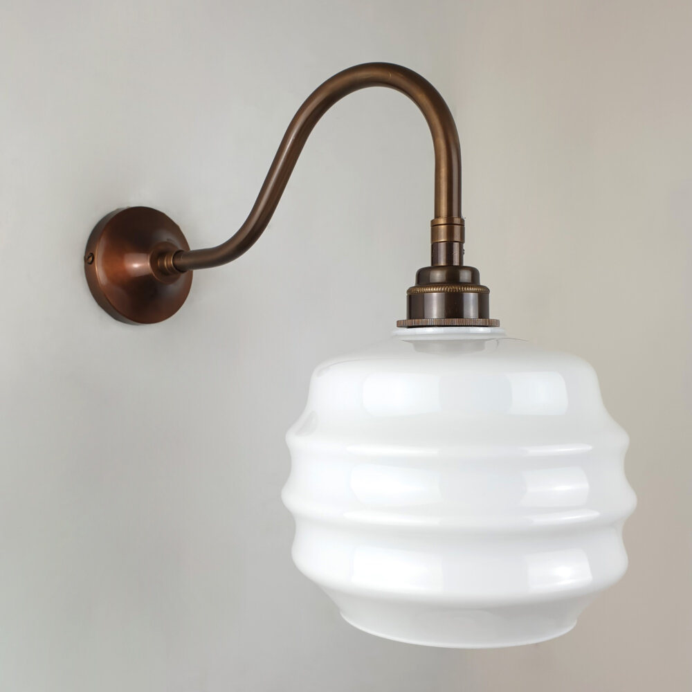 Swan Neck Wall Light with Glass Shade Brochure