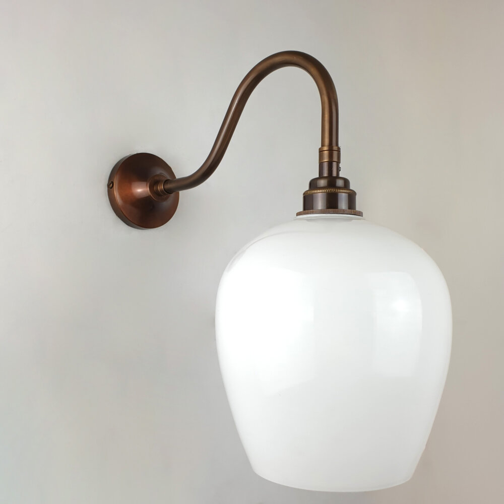 Swan Neck Wall Light with Glass Shade Brochure