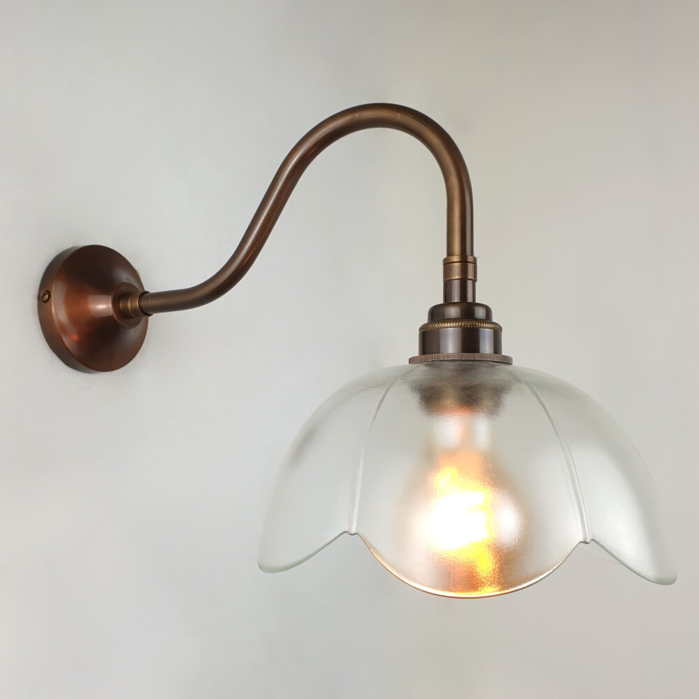 Swan Neck Wall Light with Glass Shade Brochure