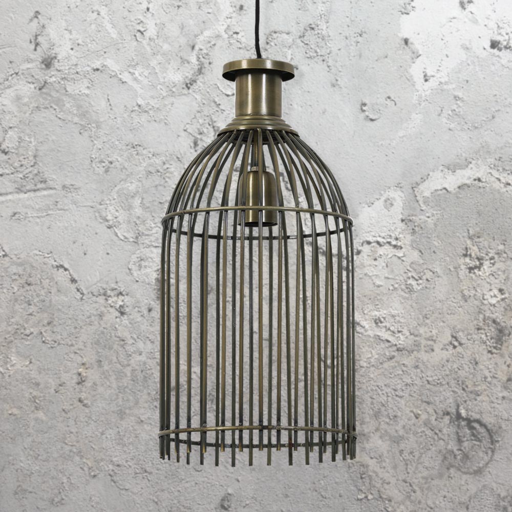 Bronze Birdcage Pendant Light Cl 39562 E2 Contract Lighting Uk