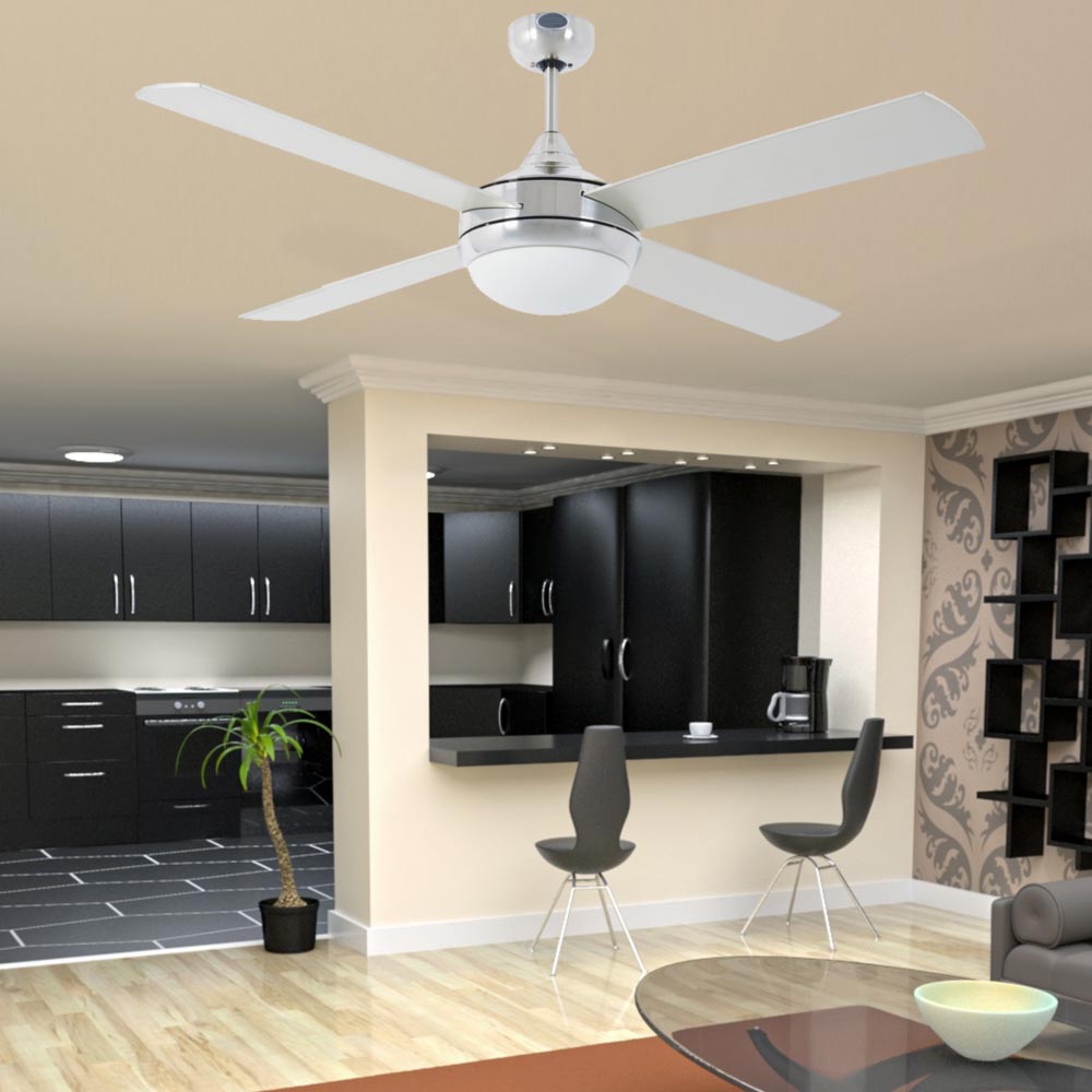 Modern Aluminium Ceiling Fan With Light Cl 34889