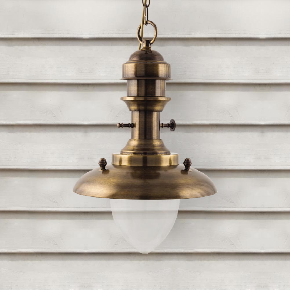 Antique Brass Pendant Light Fitting antique brass fisherman lantern pendant light